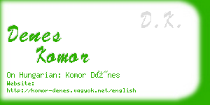 denes komor business card